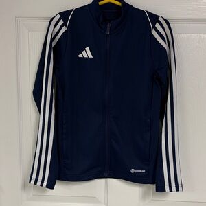 Adidas Navy Blue Full-Zip Youth Training Jacket